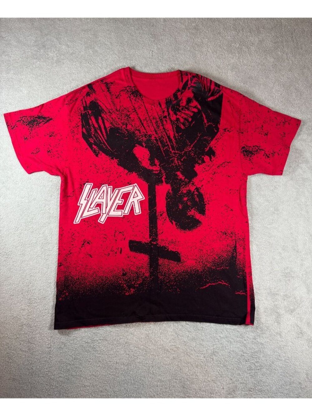 Unreleased Slayer Inverted Pope Test Print T-Shirt XXL Red/Black One-Off Bravado